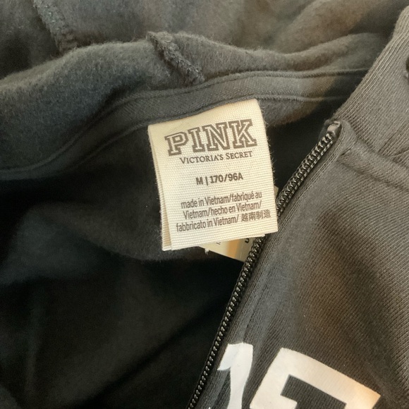 PINK Victoria's Secret Logo Black Hoodie - Picture 7 of 11